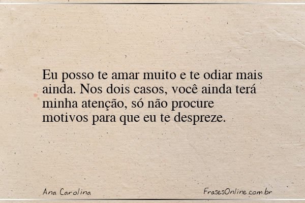 Frase de Ana Carolina