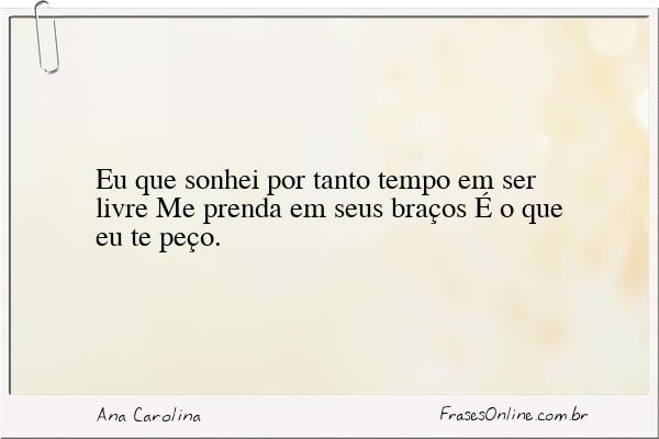 Frase de Ana Carolina