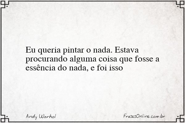 Frase de Andy Warhol