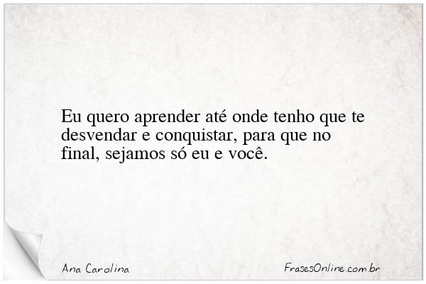Frase de Ana Carolina