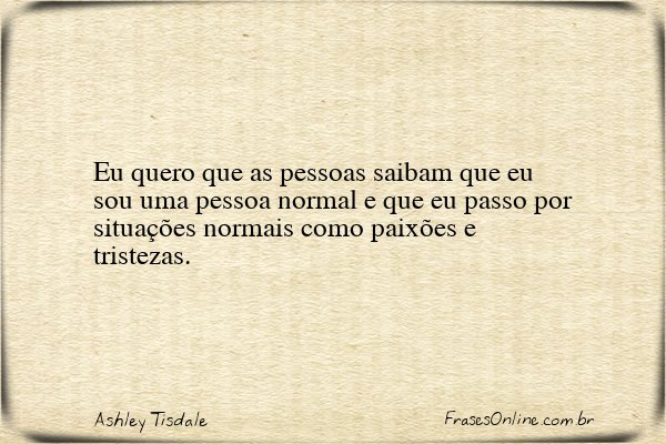 Frase de Ashley Tisdale
