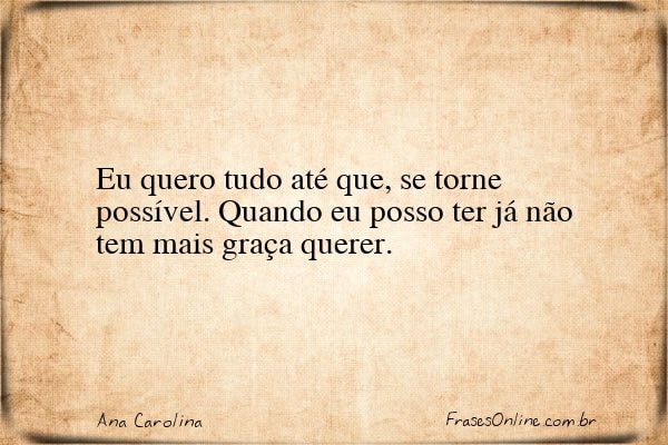 Frase de Ana Carolina