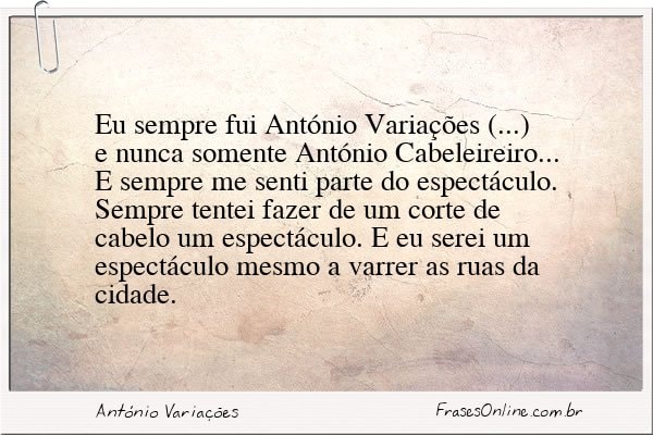 Frase de António Variações