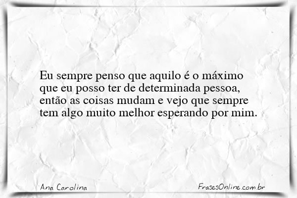 Frase de Ana Carolina