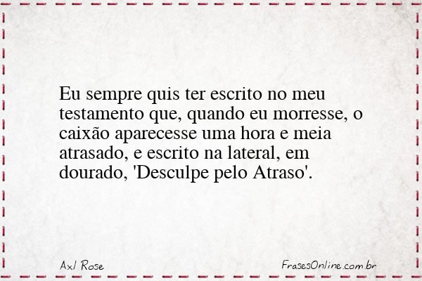 Frase de Axl Rose