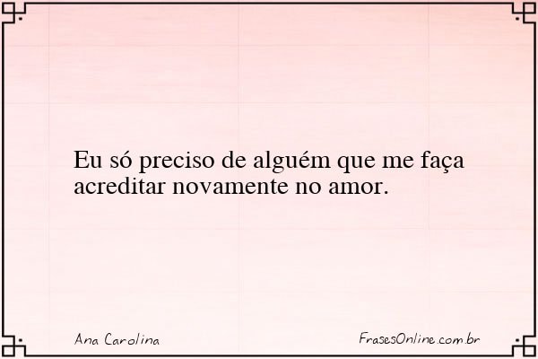 Frase de Ana Carolina