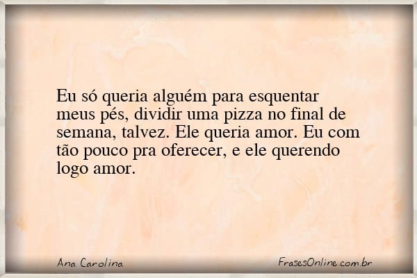 Frase de Ana Carolina