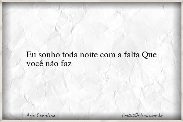 Frase de Ana Carolina