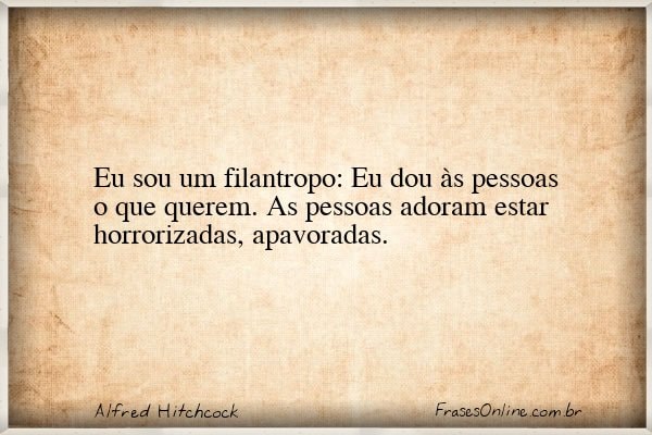 Frase de Alfred Hitchcock