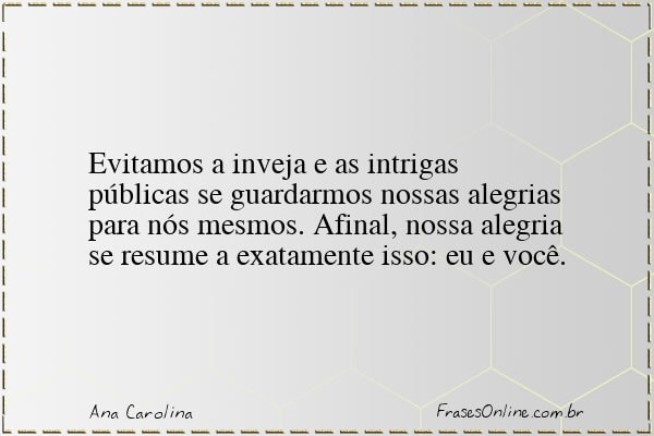 Frase de Ana Carolina