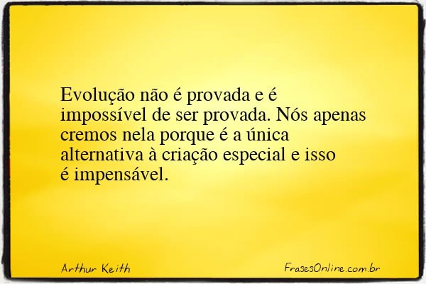 Frase de Arthur Keith