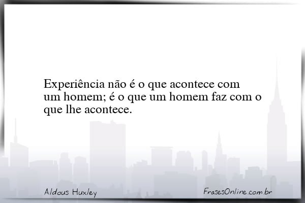 Frase de Aldous Huxley