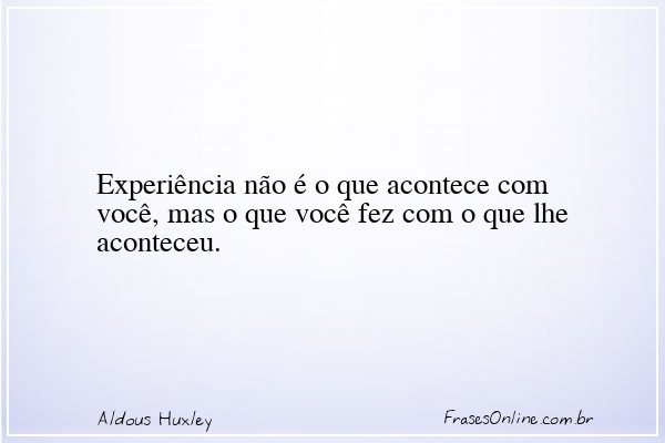 Frase de Aldous Huxley