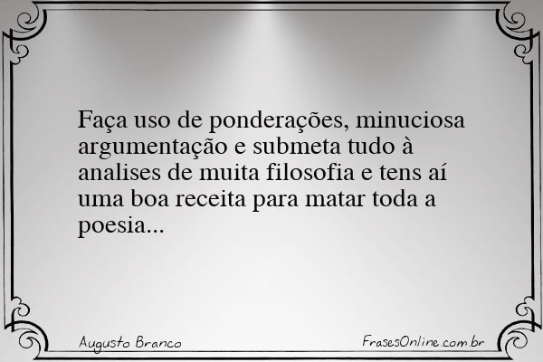 Frase de Augusto Branco