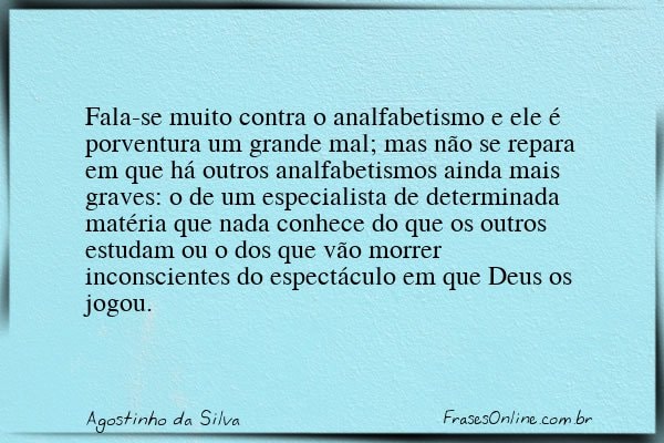 Frase de Agostinho da Silva