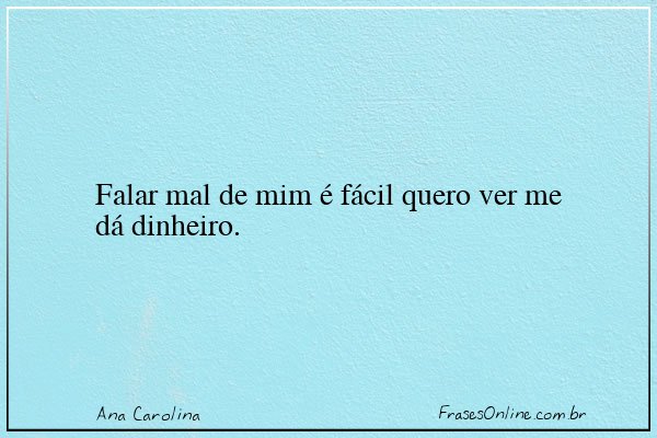 Frase de Ana Carolina