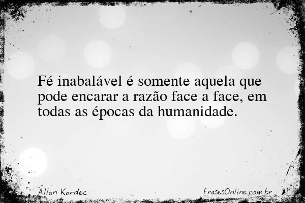 Frase de Allan Kardec