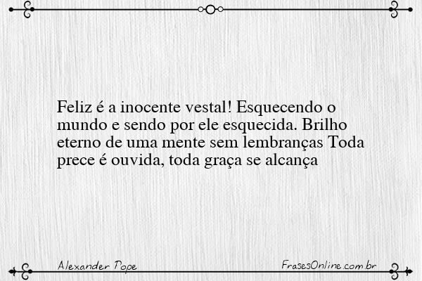 Frase de Alexander Pope