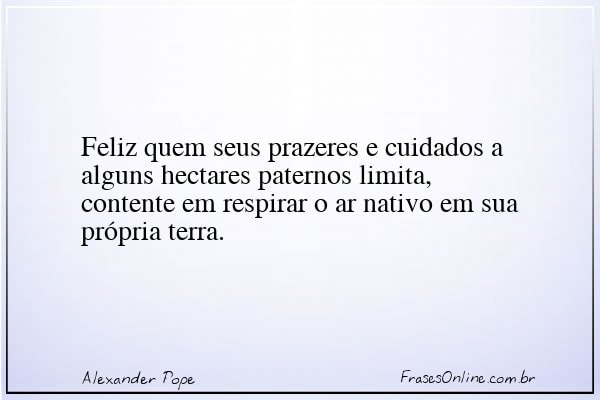 Frase de Alexander Pope