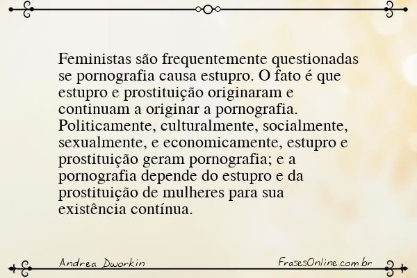 Frase de Andrea Dworkin