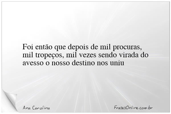 Frase de Ana Carolina