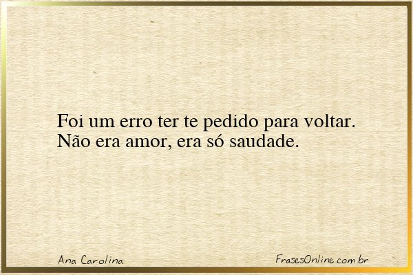 Frase de Ana Carolina