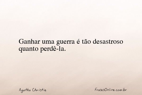 Frase de Agatha Christie
