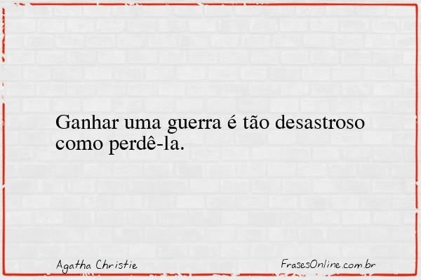 Frase de Agatha Christie