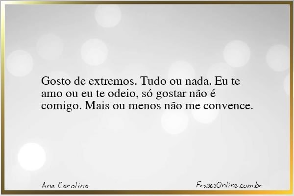 Frase de Ana Carolina