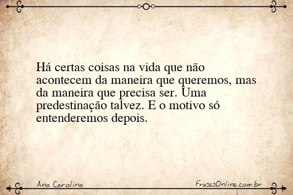 Frase de Ana Carolina