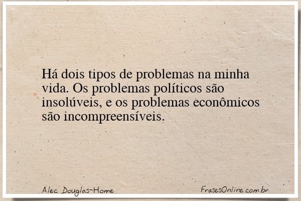 Frase de Alec Douglas-Home