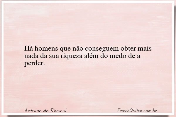 Frase de Antoine de Rivarol