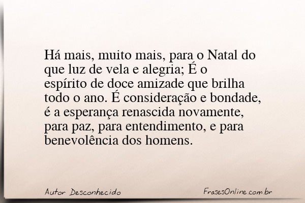 Frase de Autor Desconhecido