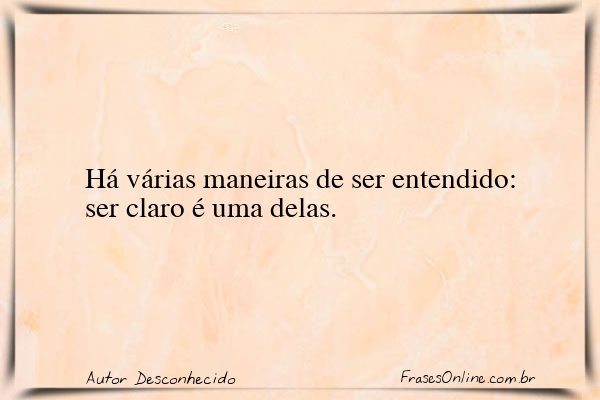 Frase de Autor Desconhecido