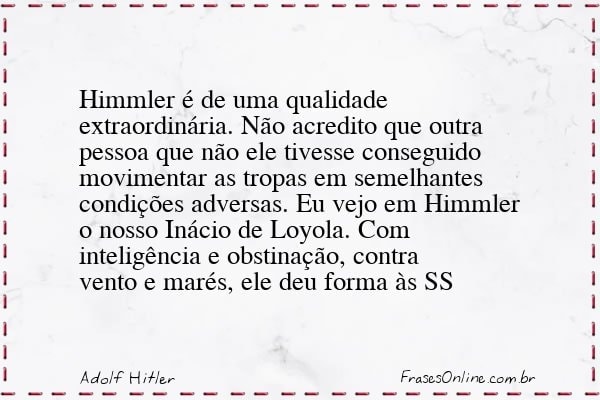 Frase de Adolf Hitler