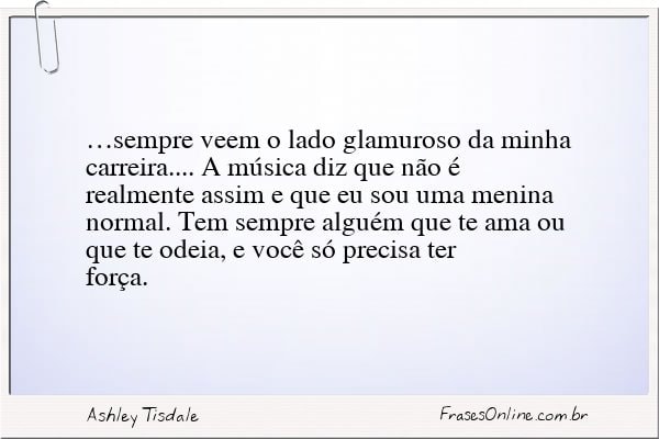 Frase de Ashley Tisdale