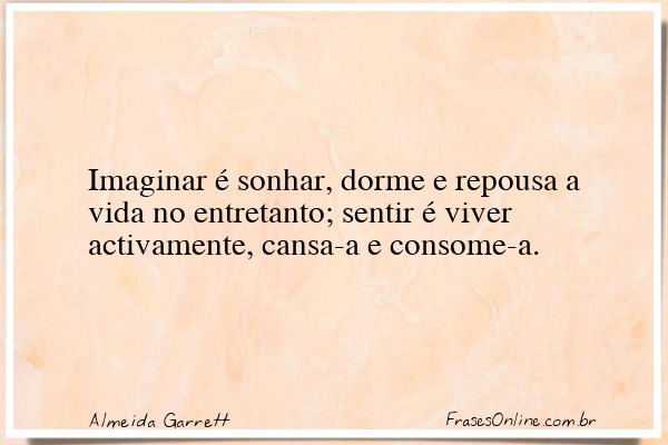 Frase de Almeida Garrett