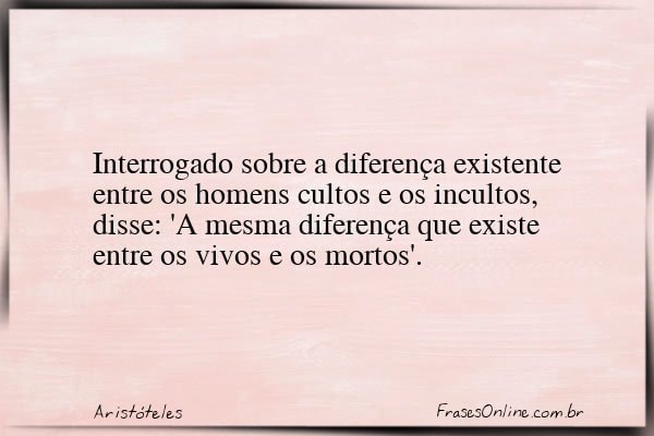 Frase de Aristóteles