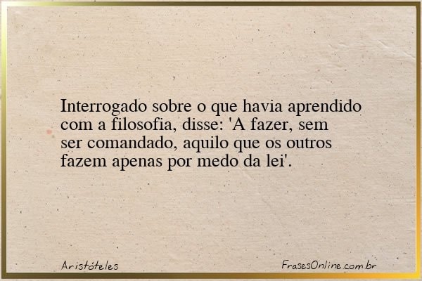 Frase de Aristóteles