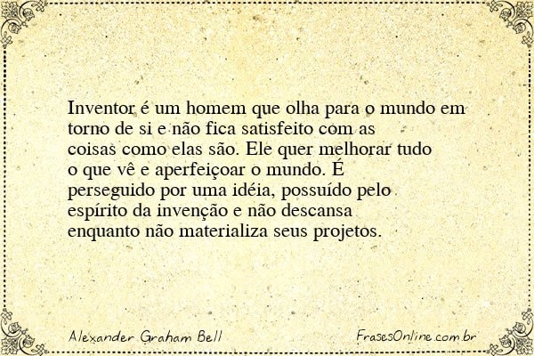 Frase de Alexander Graham Bell
