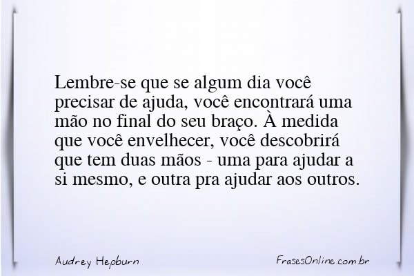 Frase de Audrey Hepburn