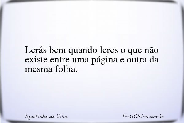 Frase de Agostinho da Silva