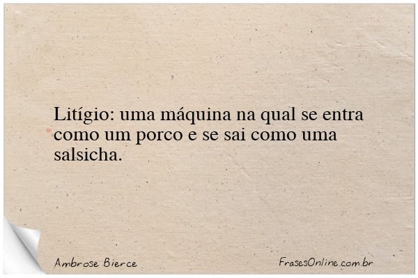 Frase de Ambrose Bierce