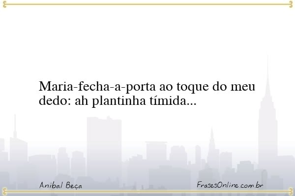 Frase de Anibal Beça