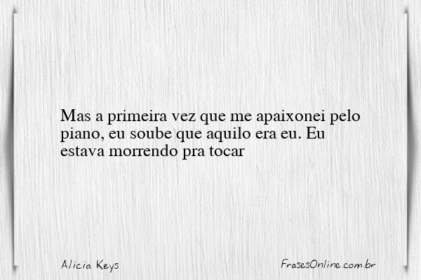 Frase de Alicia Keys