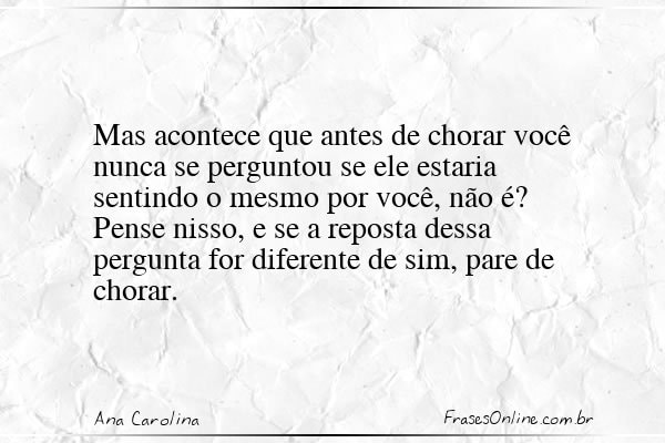 Frase de Ana Carolina