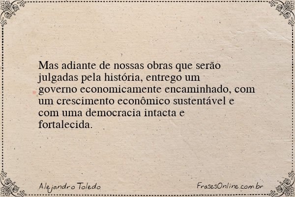 Frase de Alejandro Toledo