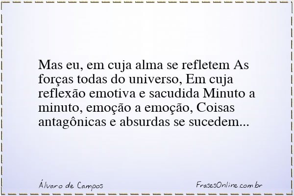 Frase de Álvaro de Campos