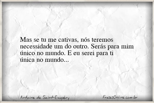 Frase de Antoine de Saint-Exupéry