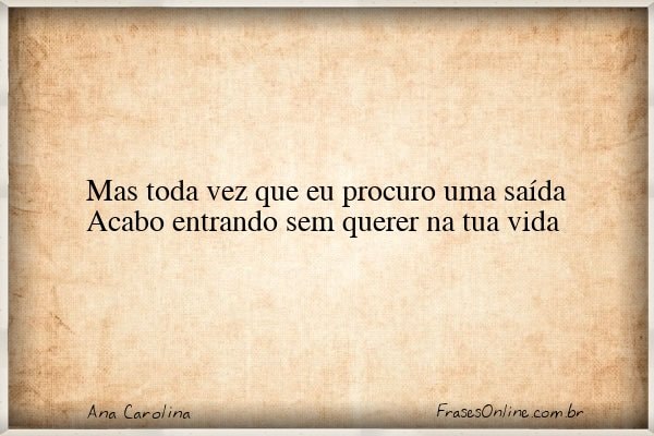 Frase de Ana Carolina